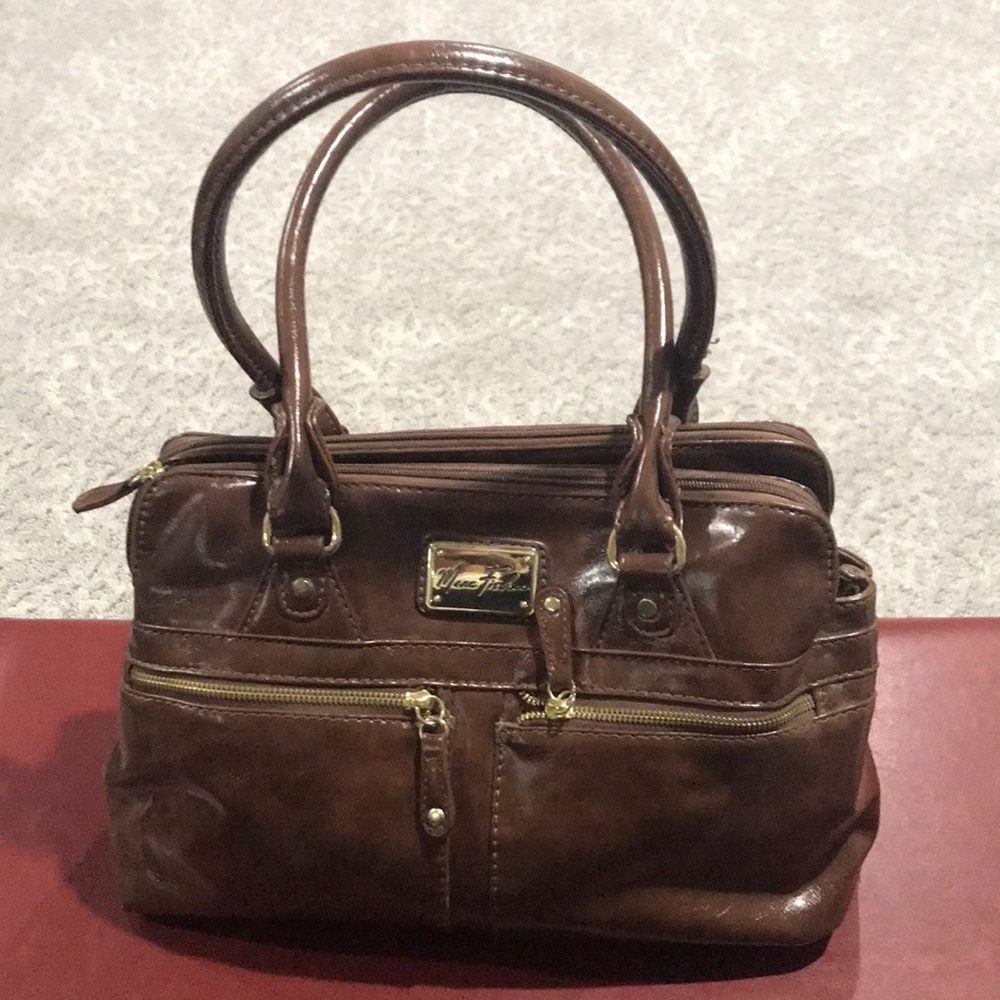 Marc Fisher Kensington Large Satchel in Color Saddle NWT